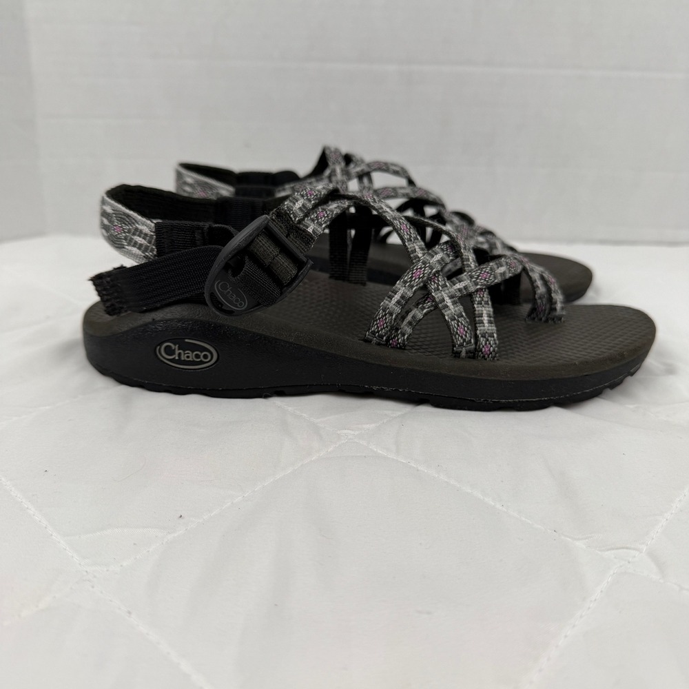 Chaco Z1 Classic Sport Sandals Womens 9 Gray Purple Adjustable Hiking Outdoor - Picture 12 of 13